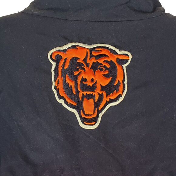 Vintage CHICAGO BEARS Jacket Adult Large Blue Orange Pullover Windbreaker NFL - Picture 7 of 8